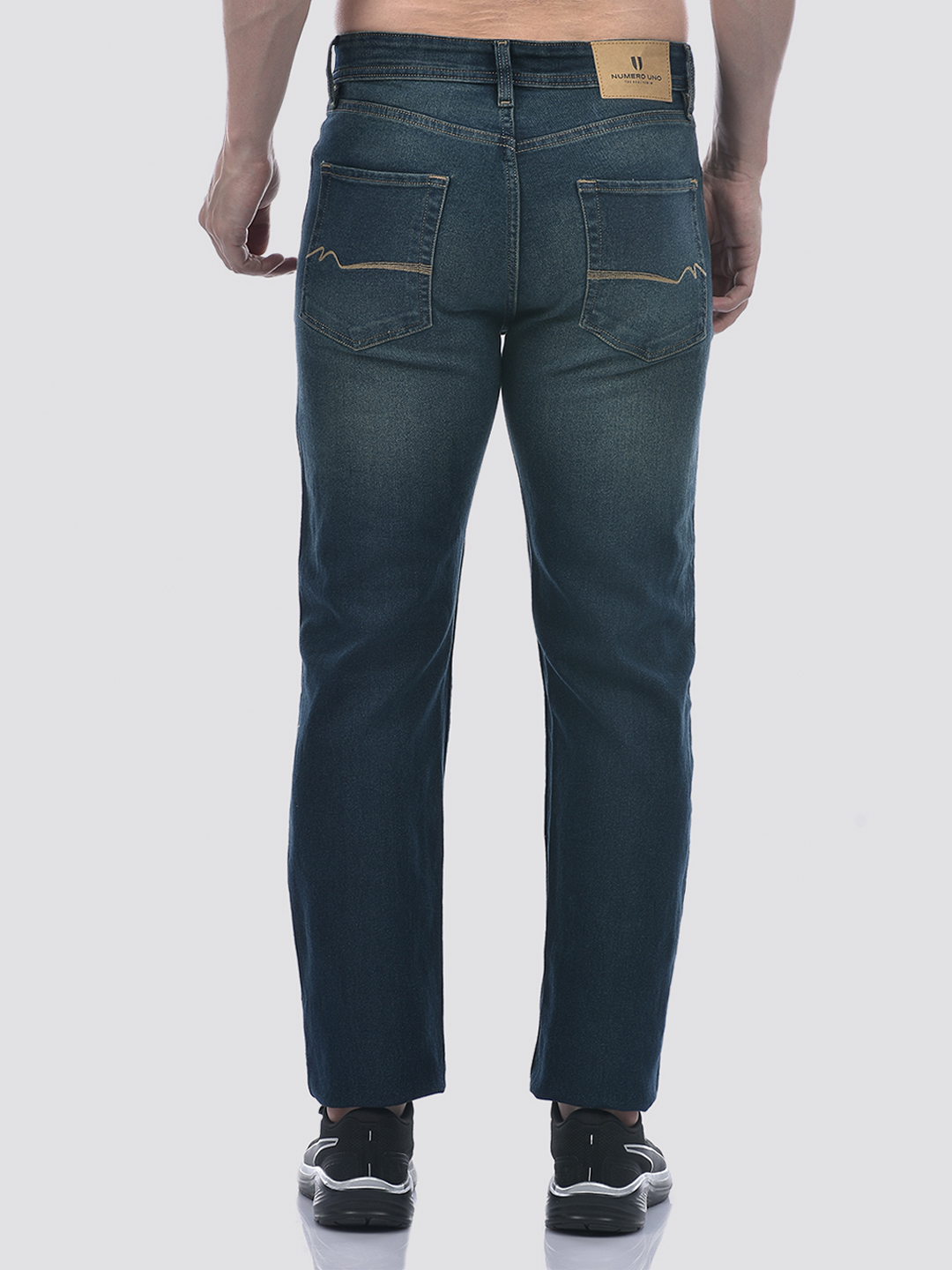 Numero Uno Men Solid Dark Blue Jeans